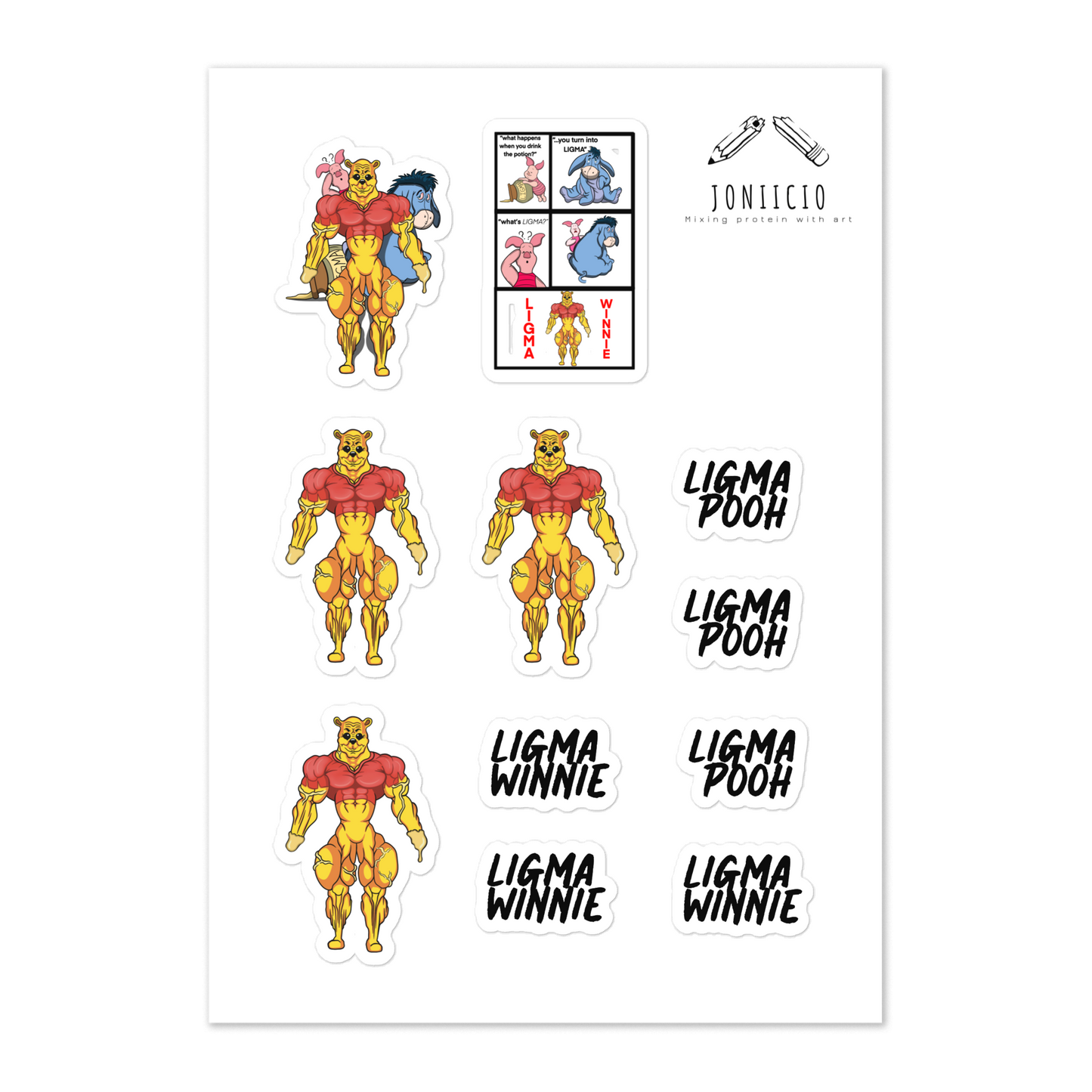 CURSED WINNIE DA POOH (Sticker sheet)