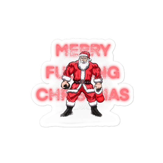Merry F**cking Christmas stickers (4in 4in)